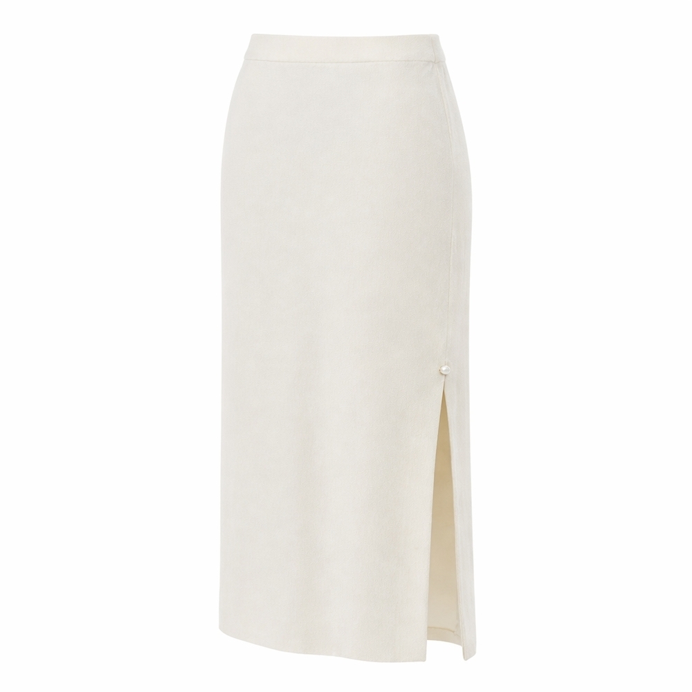 Wild Fable Elegant Cream Pencil Skirt